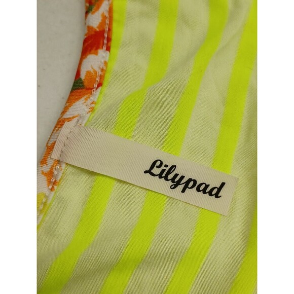 Lilypad Dress Striped Floral Scoop Neck Sleeveless Sz M - Picture 8 of 9